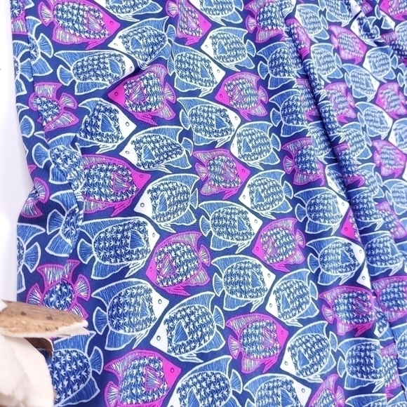 New Vineyard Vines Blue Fish Micro Nylon Dress M - Picture 2 of 12